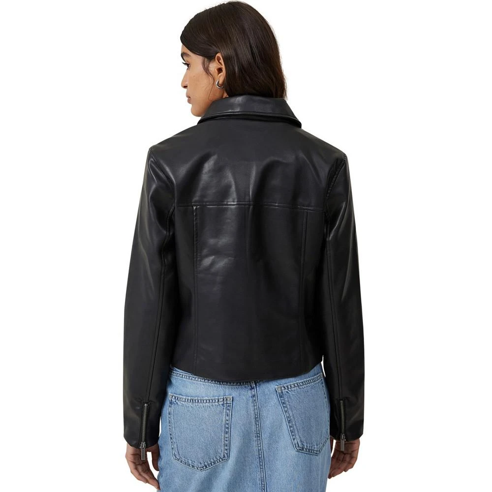 商品Cotton On|Women's Faux Leather Fitted Jacket,价格¥672,第2张图片详细描述