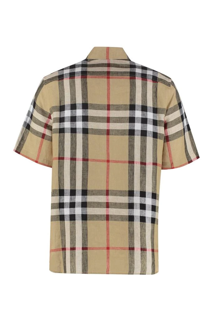 商品Burberry|Burberry Short-Sleeved Check Oversized Shirt,价格¥2540,第2张图片详细描述