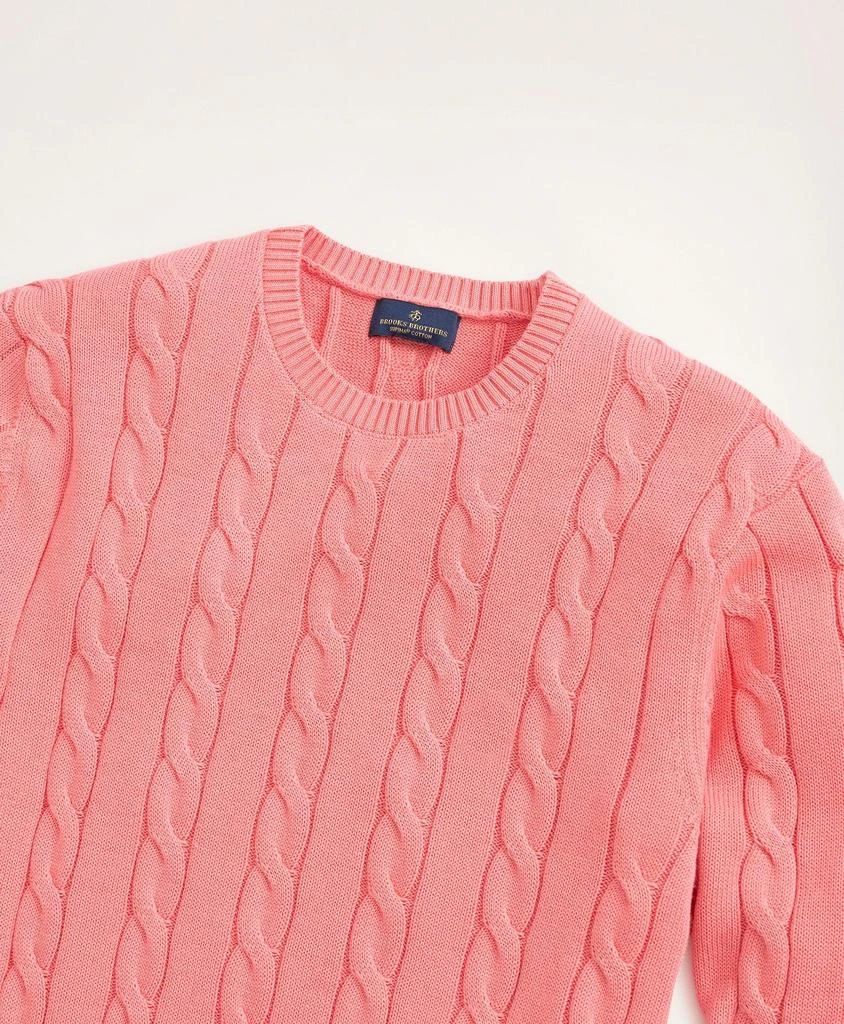 商品Brooks Brothers|Big & Tall Supima® Cotton Cable Crewneck Sweater,价格¥408,第2张图片详细描述