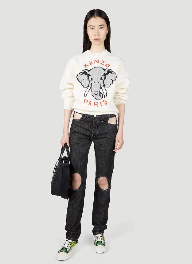 商品Kenzo|Elephant Sweater in White,价格¥5334,第2张图片详细描述