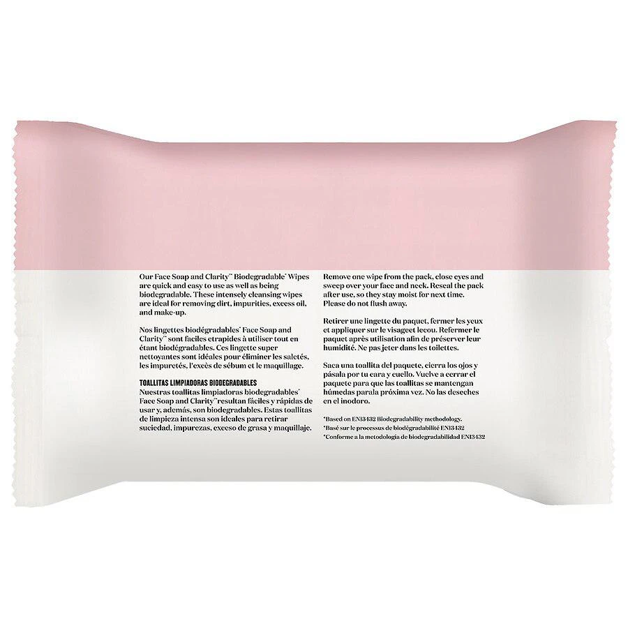 商品Soap & Glory|Face Soap & Clarity Biodegradable Facial Wipes,价格¥38,第5张图片详细描述
