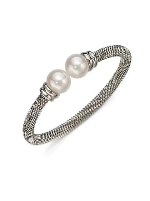 商品Majorica|12MM White Pearl Tipped Bracelet,价格¥750,第1张图片