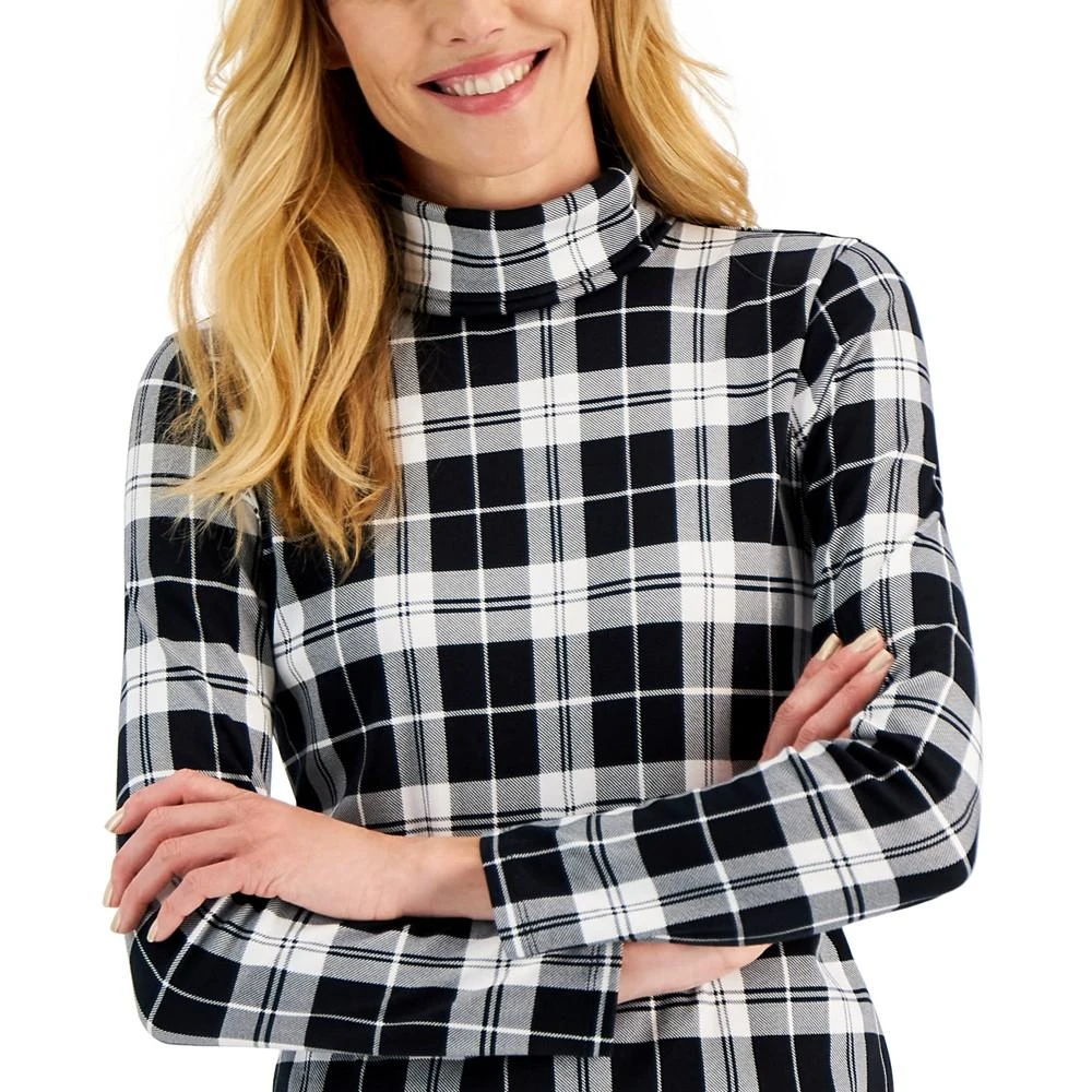 商品Charter Club|Women's Tartan Turtleneck Top, Created for Macy's,价格¥141,第3张图片详细描述