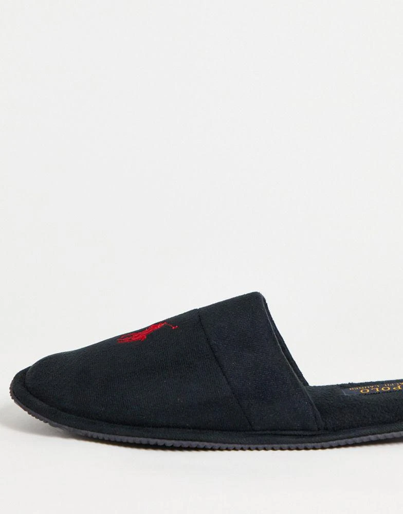 商品Ralph Lauren|Polo Ralph Lauren sunday scuff II slip on slippers in black,价格¥291,第3张图片详细描述