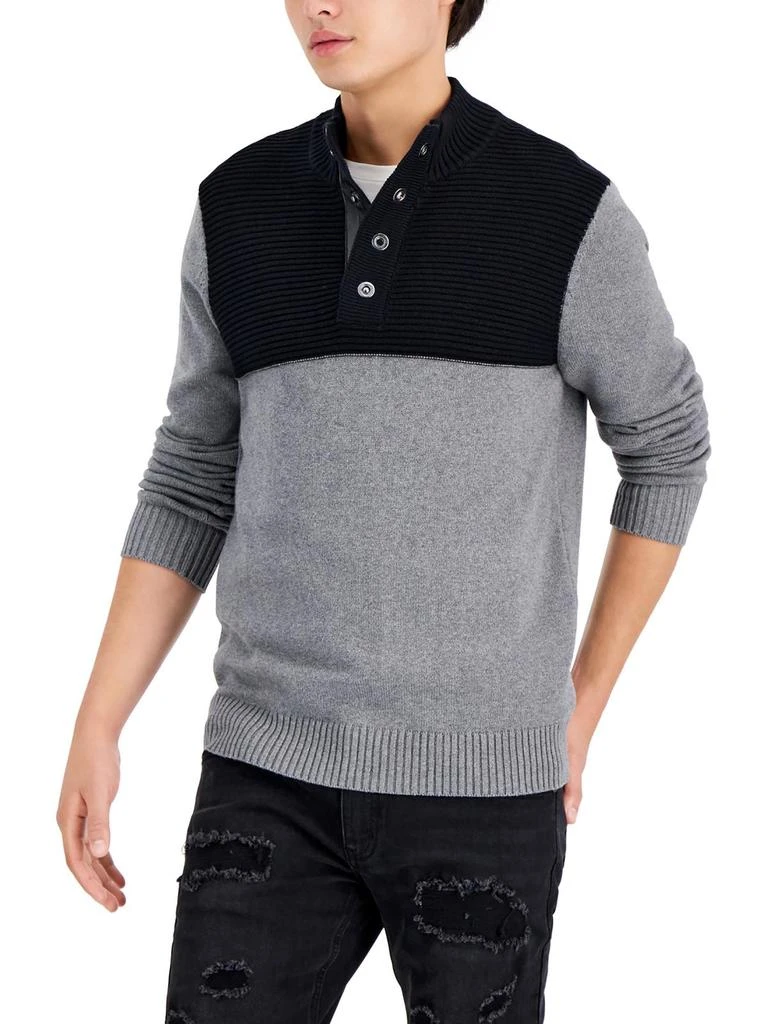 商品INC International|Mens Mock Neck Colorblock Pullover Sweater,价格¥204,第2张图片详细描述