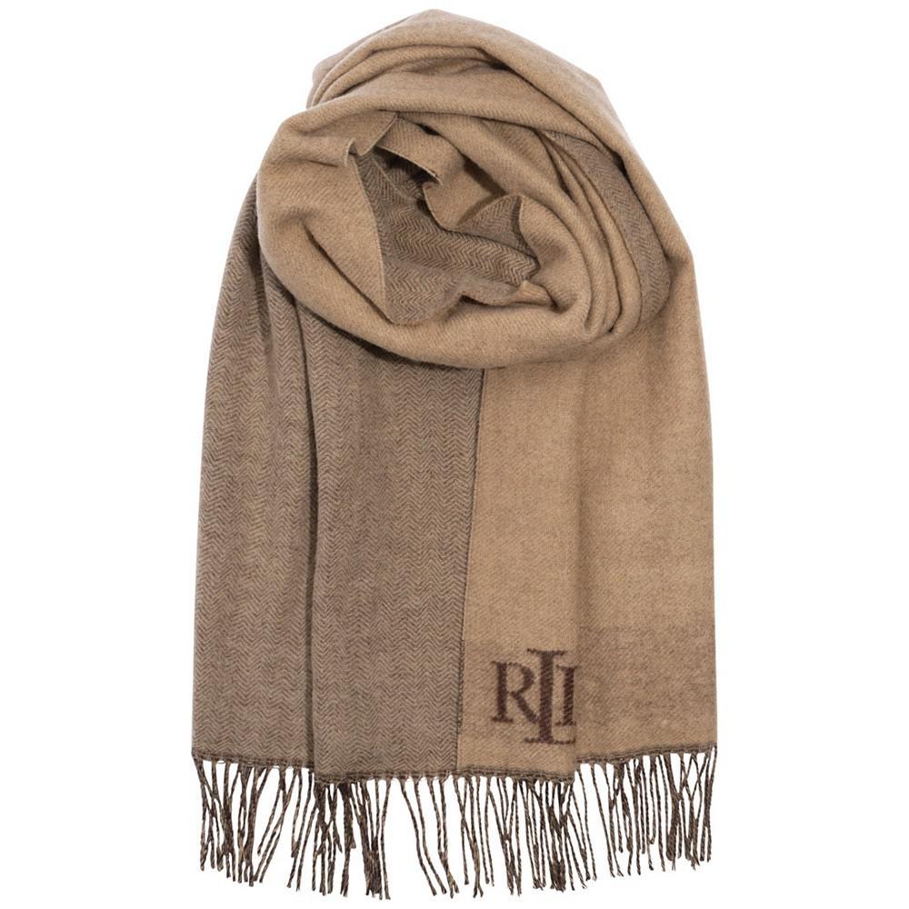 商品Ralph Lauren|Women's Herringbone Scarf with Embroidered Logo,价格¥574,第1张图片