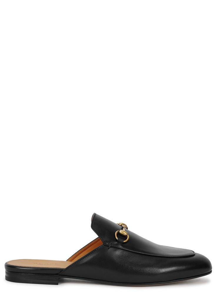 商品Gucci|Princetown black leather backless loafers,价格¥4949,第1张图片