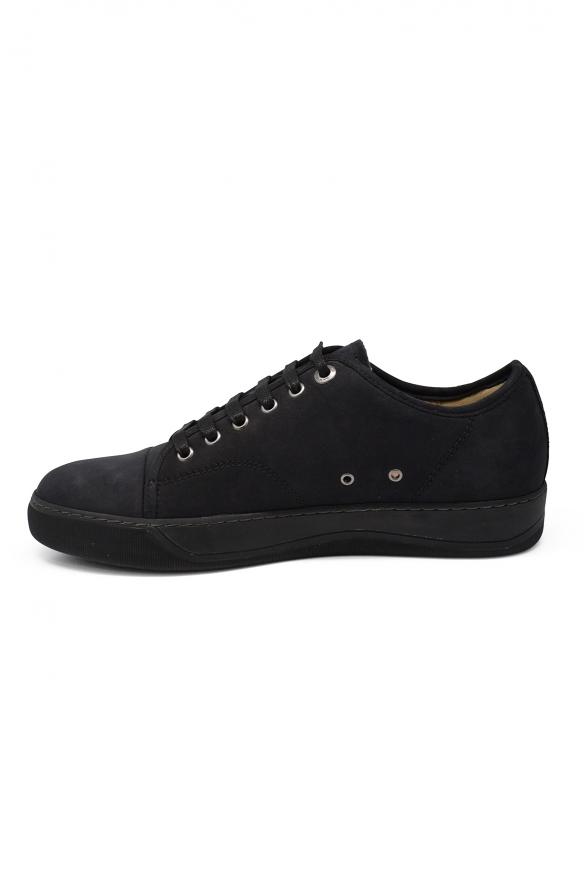 Luxury Sneakers For Men   Lanvin Dbb1 Sneakers In Blue Suede商品第3张图片规格展示