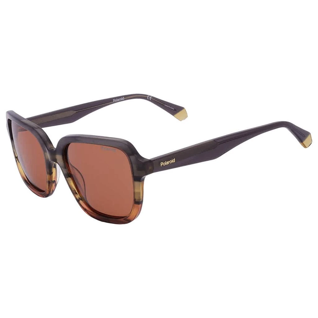 商品Polaroid|Brown Square Ladies Sunglasses PLD 4095/S/X 0M9L/HE 53,价格¥149,第3张图片详细描述