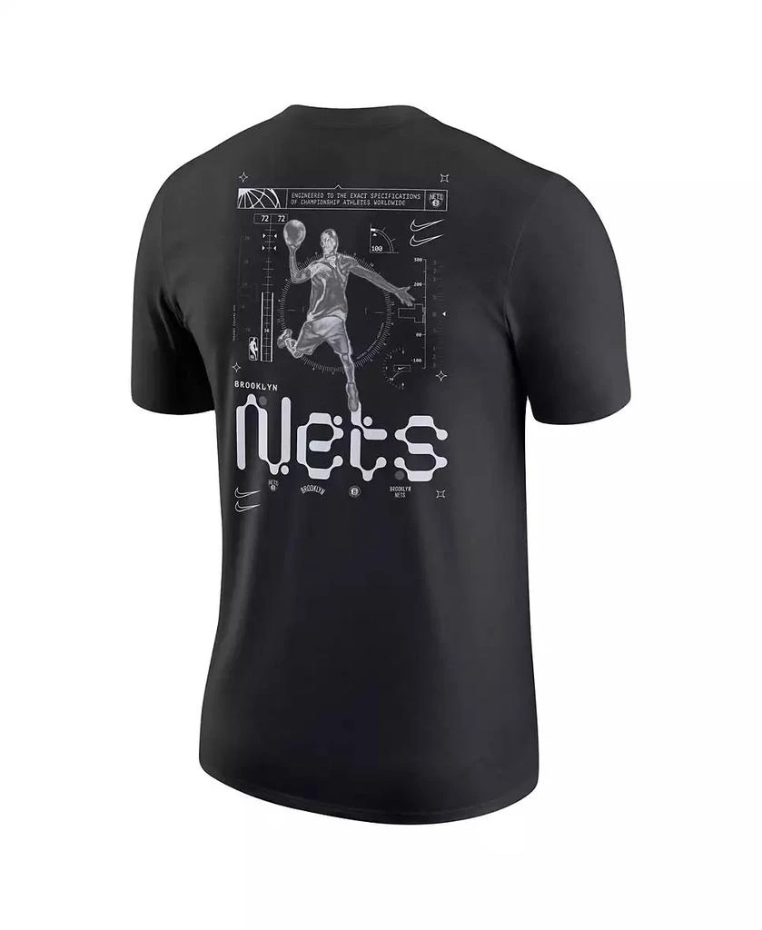 商品NIKE|Men's Black Brooklyn Nets Courtside Air Traffic Control Max90 T-shirt,价格¥348,第3张图片详细描述