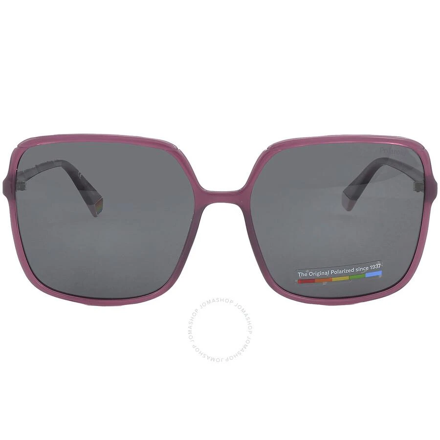 商品Polaroid|Core Polarized Grey Square Ladies Sunglasses PLD 6128/S 0MU1/M9 59,价格¥149,第1张图片