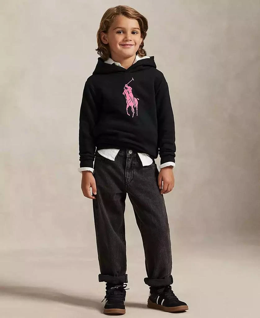 商品Ralph Lauren|Toddler and Little Boys Pink Pony Fleece Hoodie,价格¥515,第2张图片详细描述