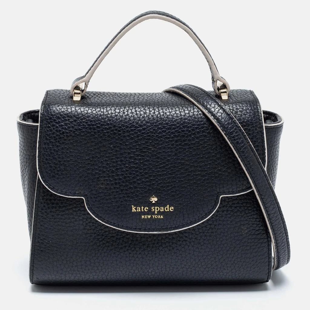 商品[二手商品] Kate Spade|Kate Spade Black Leather Makayla Mini Top Handle Bag,价格¥936,第1张图片
