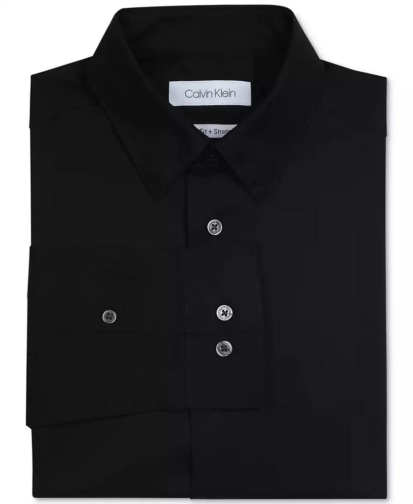 商品Calvin Klein|Big Boys Slim Fit Solid Stretch Poplin Shirt,价格¥303,第2张图片详细描述