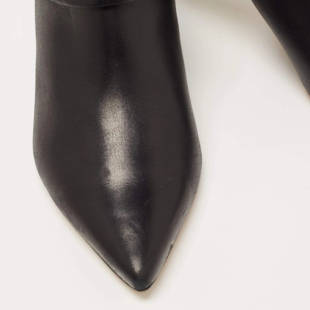 Nicholas Kirkwood Black Leather Pointed Toe Mules Size 37 商品