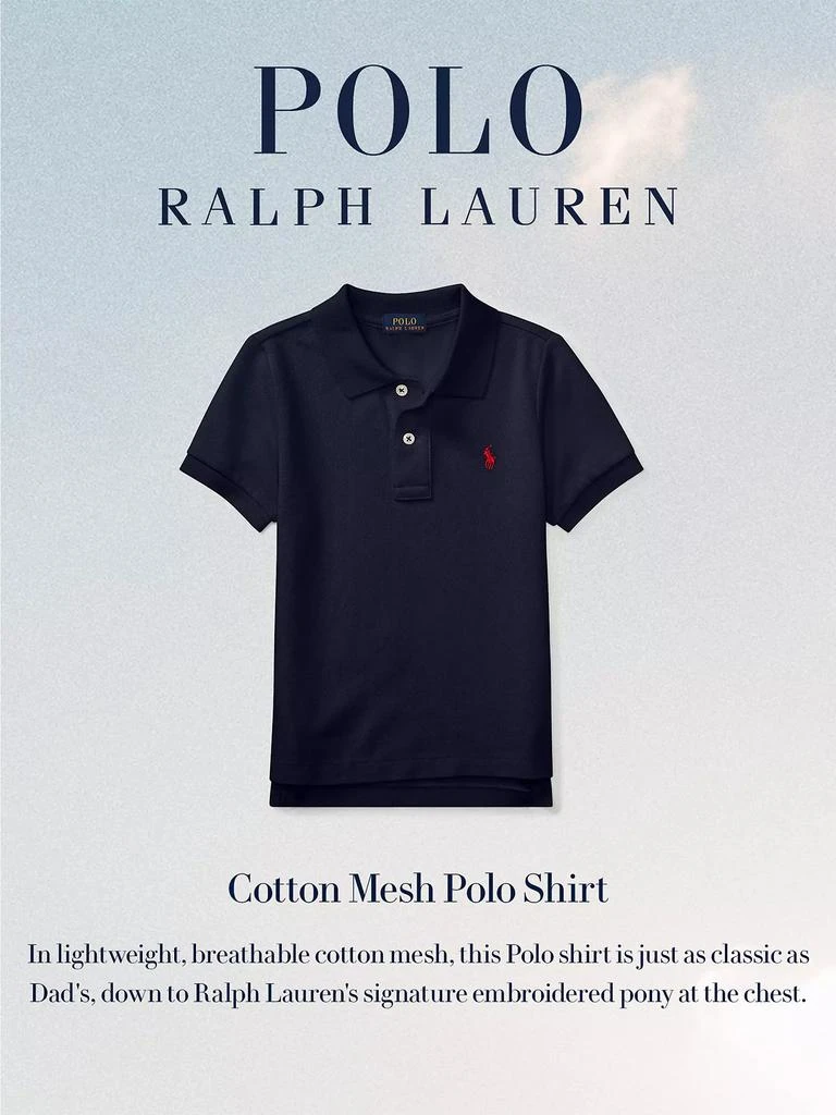 商品Ralph Lauren|Little Boy's & Boy's Classic Mesh Knit Polo,价格¥374,第4张图片详细描述