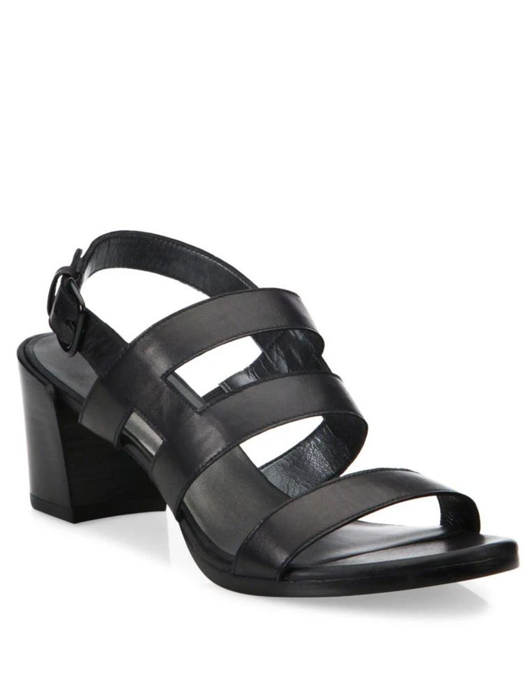 商品Stuart Weitzman|Stuart Weitzman - Milanese Strappy Leather Block Heel Slingbacks,价格¥1194,第1张图片