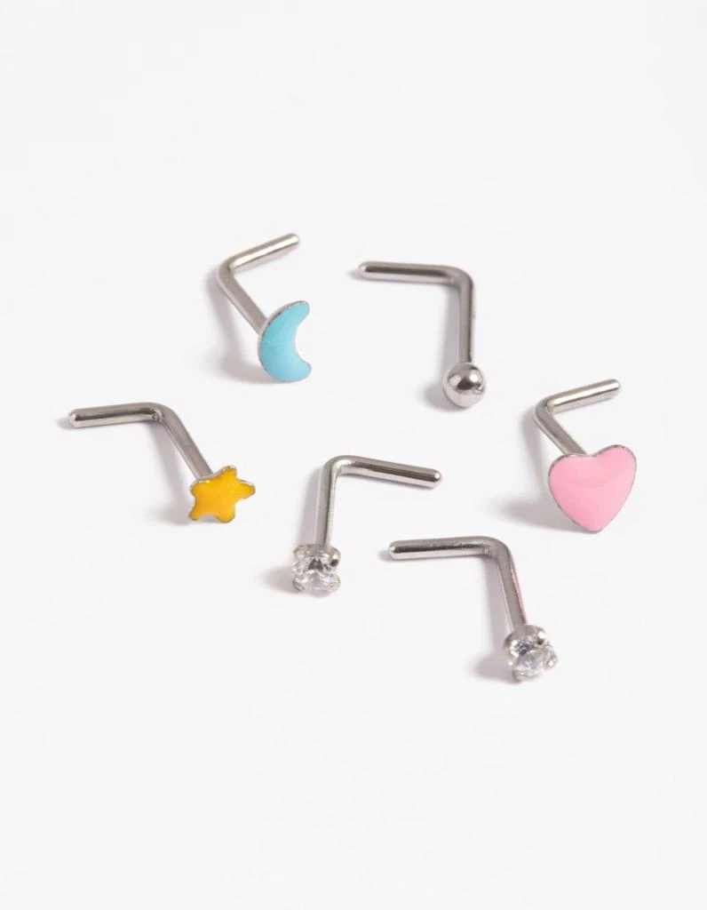 商品Lovisa|Surgical Steel Motif Nose Stud Pack,价格¥36,第1张图片