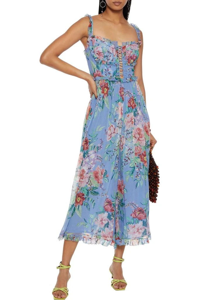 商品Zimmermann|Bellitude Corset cropped floral-print silk-georgette jumpsuit,价格¥3062,第4张图片详细描述