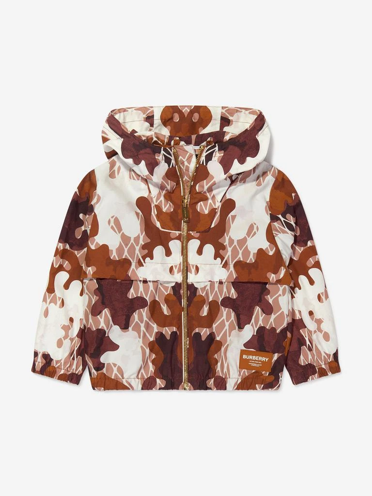 商品Burberry|Burberry Boys Camouflage Hooded Wilbur Jacket,价格¥1782,第1张图片