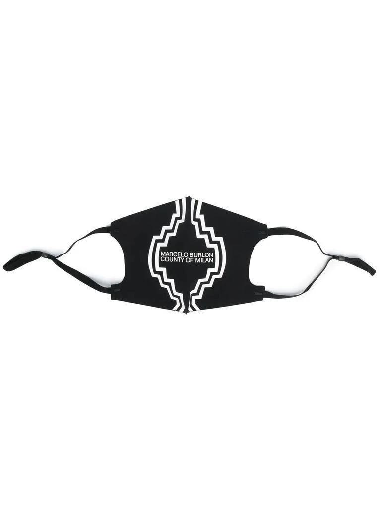 商品Marcelo Burlon|Marcelo Burlon Logo Print Face Mask,价格¥535,第1张图片