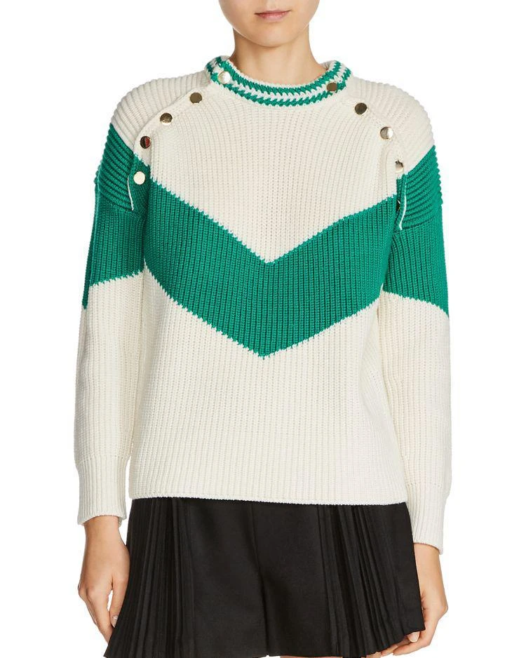 商品Maje|Mariana Color Block Sweater,价格¥1203,第1张图片