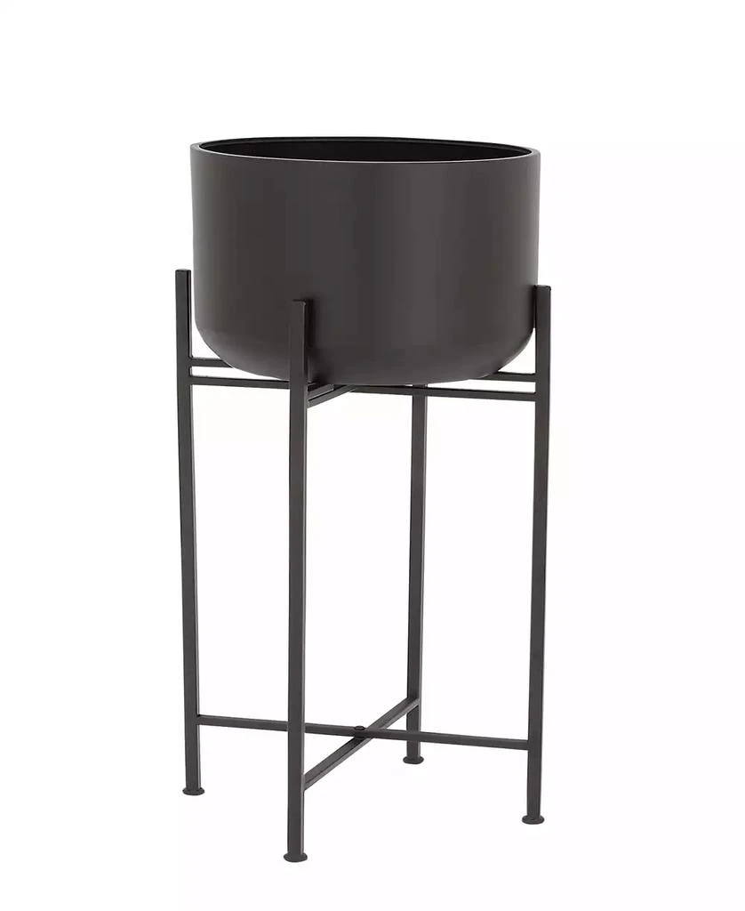 商品Rosemary Lane|Black Metal Indoor Outdoor Planter with Removable Stand, 12" x 12" x 42",价格¥742,第1张图片