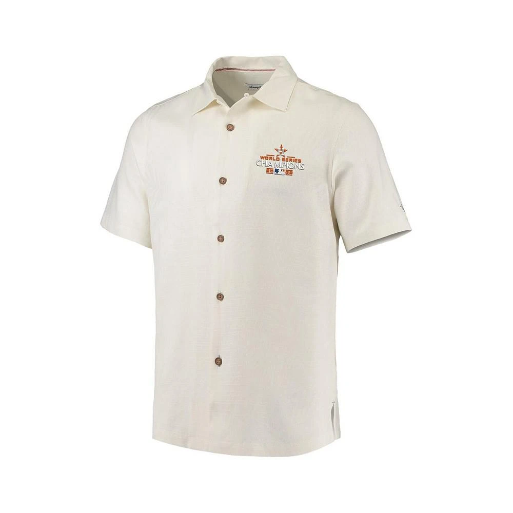 商品Tommy Bahama|Men's White Houston Astros 2022 World Series Champions Run Like You Stole It Button-Up Short Sleeve Shirt,价格¥1525,第2张图片详细描述