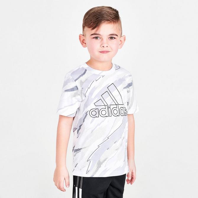 Boys' Toddler adidas Tiger Camo Print T-Shirt商品第4张图片规格展示