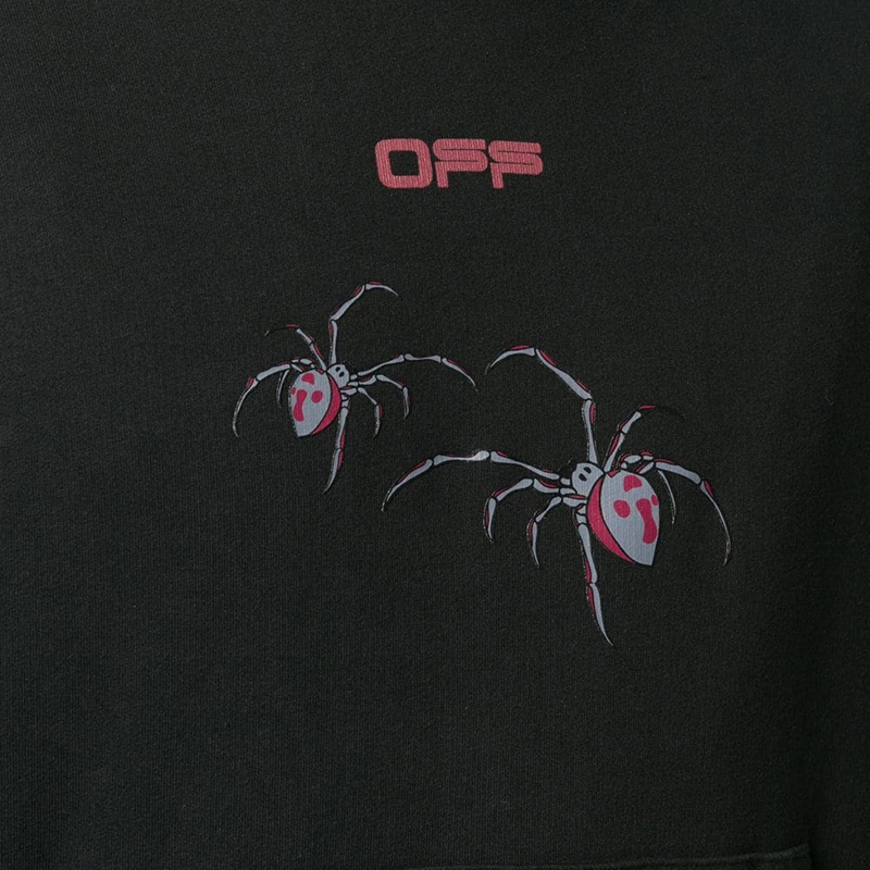 OFF WHITE 男士黑色连帽卫衣 OMBB037S20E30001-1024商品第3张图片规格展示