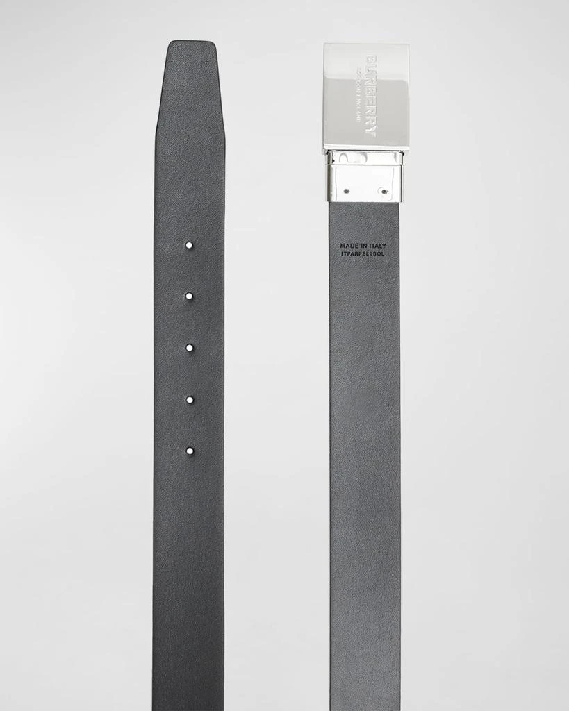 商品Burberry|Men's Signature Check Belt w/ Plaque,价格¥2059,第4张图片详细描述