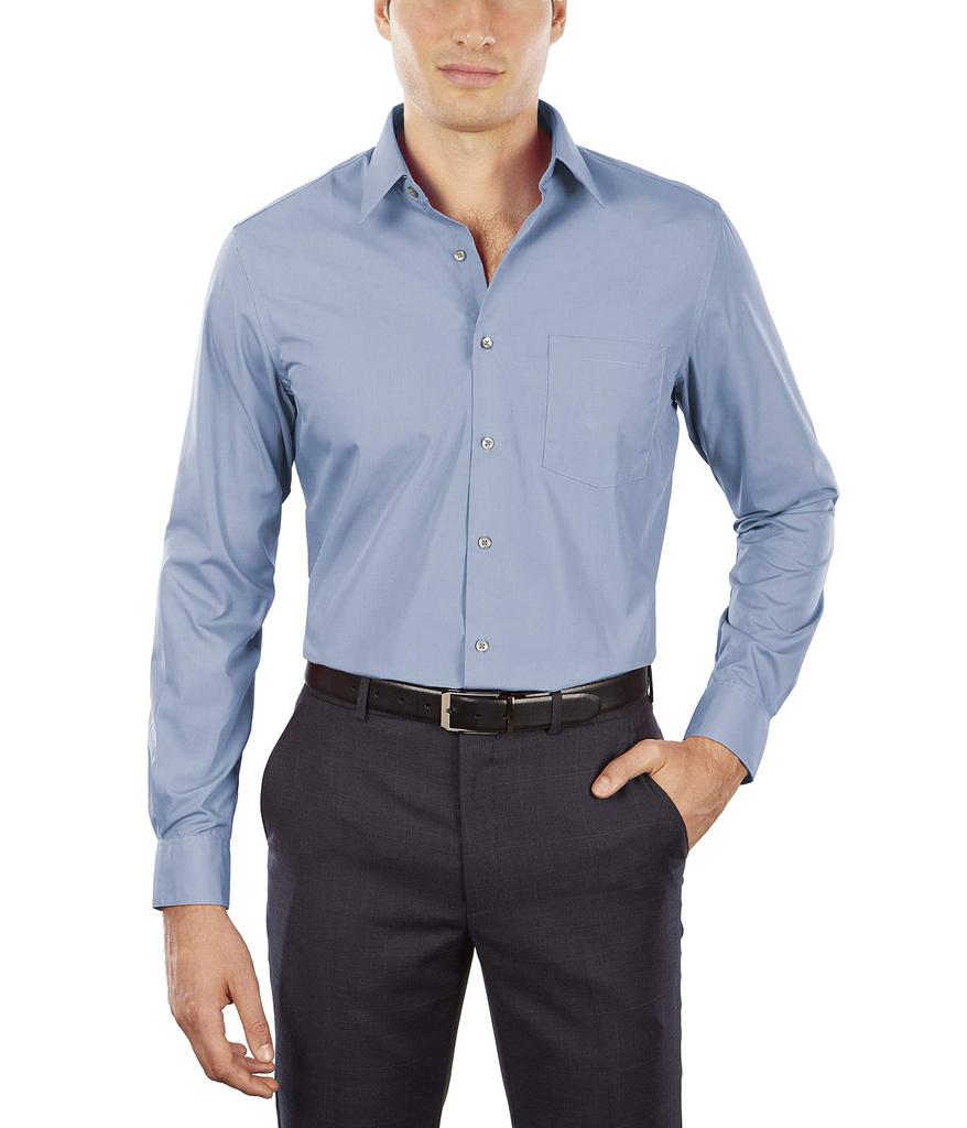 Men's Dress Shirt Fitted Poplin Solid商品第1张图片规格展示