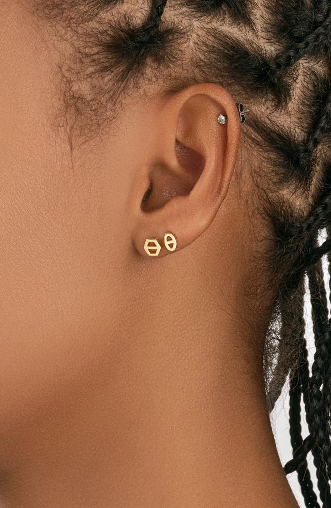 商品Sterling Forever|Geometric Anchor Chain Link Earrings - Set of 2,价格¥169,第4张图片详细描述