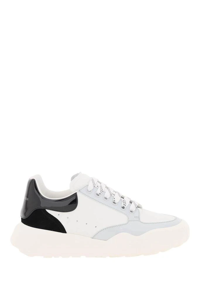 商品Alexander McQueen|COURT LEATHER SNEAKERS,价格¥2384,第1张图片