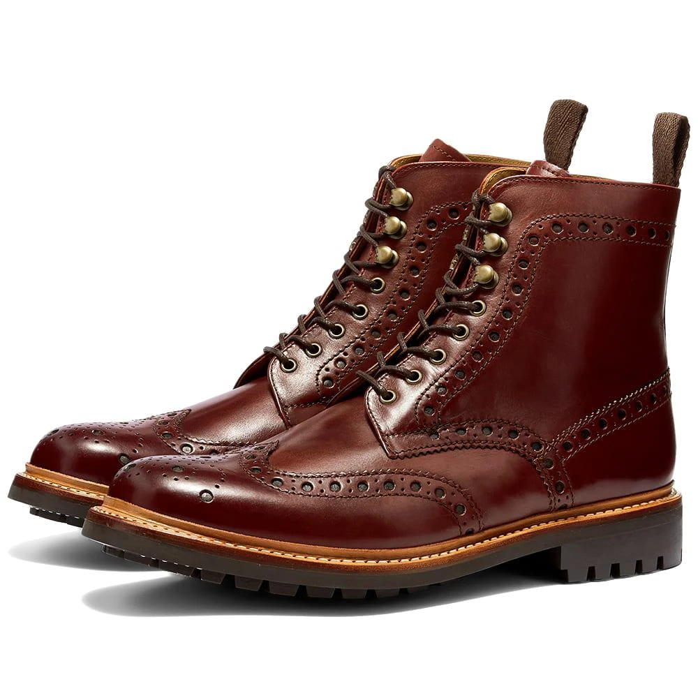 商品Grenson|Grenson Fred Commando Sole Brogue Boot,价格¥1883,第1张图片