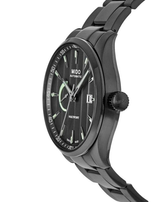 商品MIDO|Mido Multifort Power Reserve Anthracite Dial Black Steel Men's Watch M038.424.33.061.00,价格¥7554,第3张图片详细描述