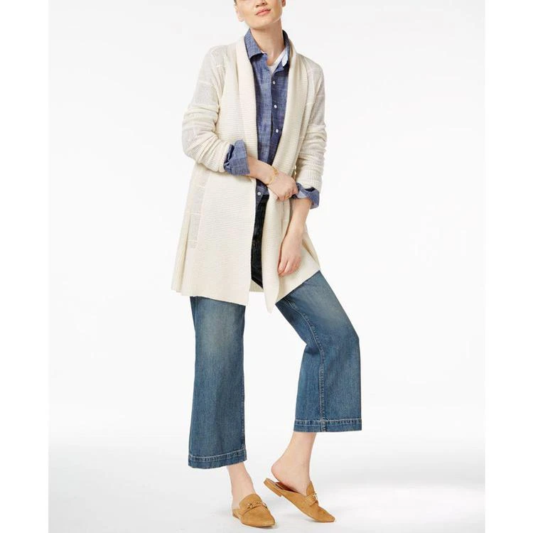 商品Charter Club|Cashmere Textured Open-Front Cardigan, Created for Macy's,价格¥494,第2张图片详细描述