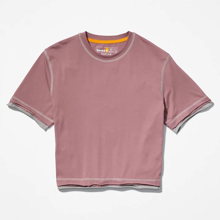 Anti-Odour Supima® Cotton T-Shirt for Women in Pink商品第6张图片规格展示
