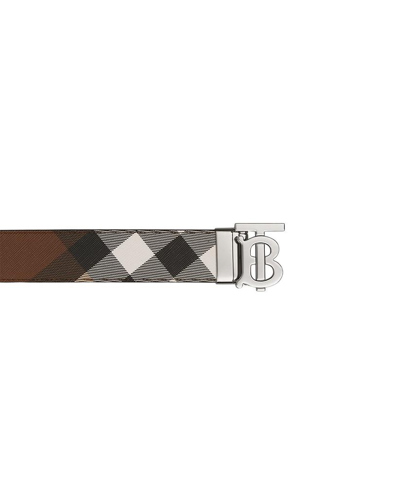 Men's Reversible Monogram Buckle Check Belt商品第8张图片规格展示
