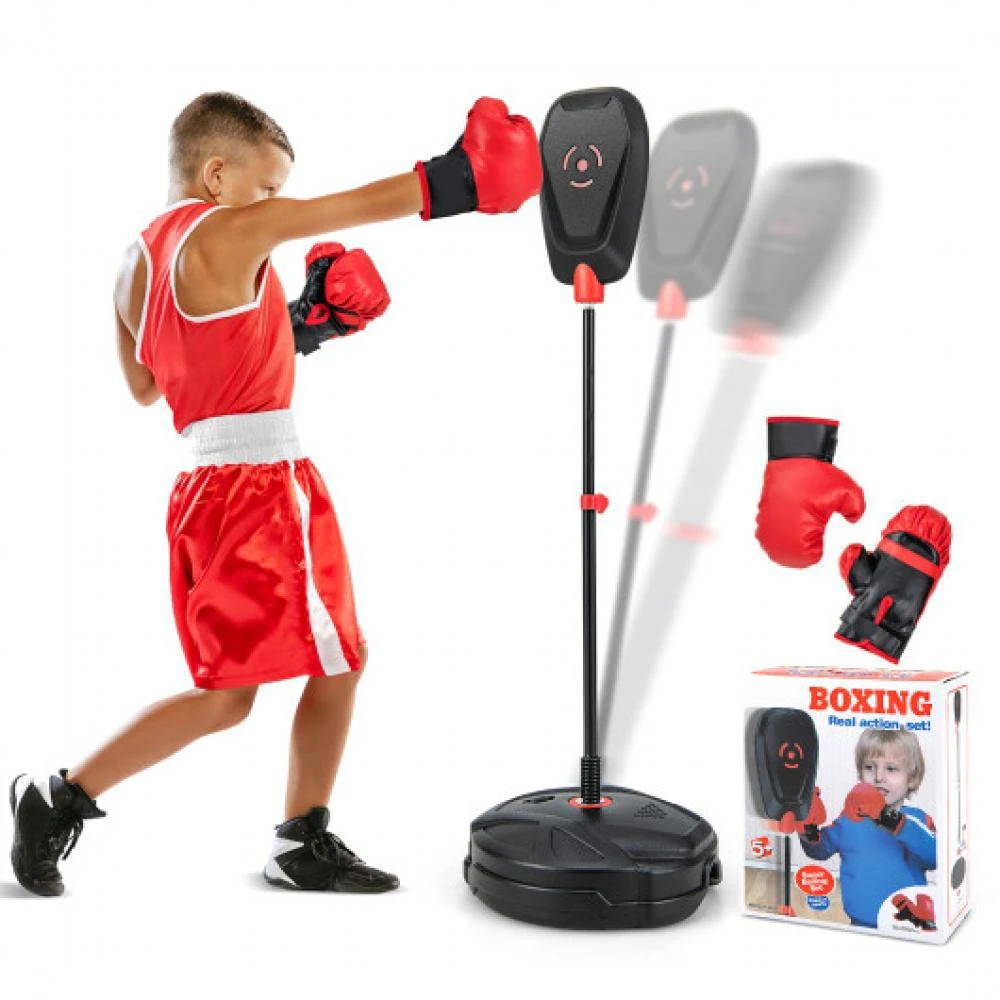 商品Hivvago|Inflation-Free Boxing set with Punching Bag and Boxing Gloves Quick Rebound Design for 5+ Years Old Kids,价格¥446,第4张图片详细描述