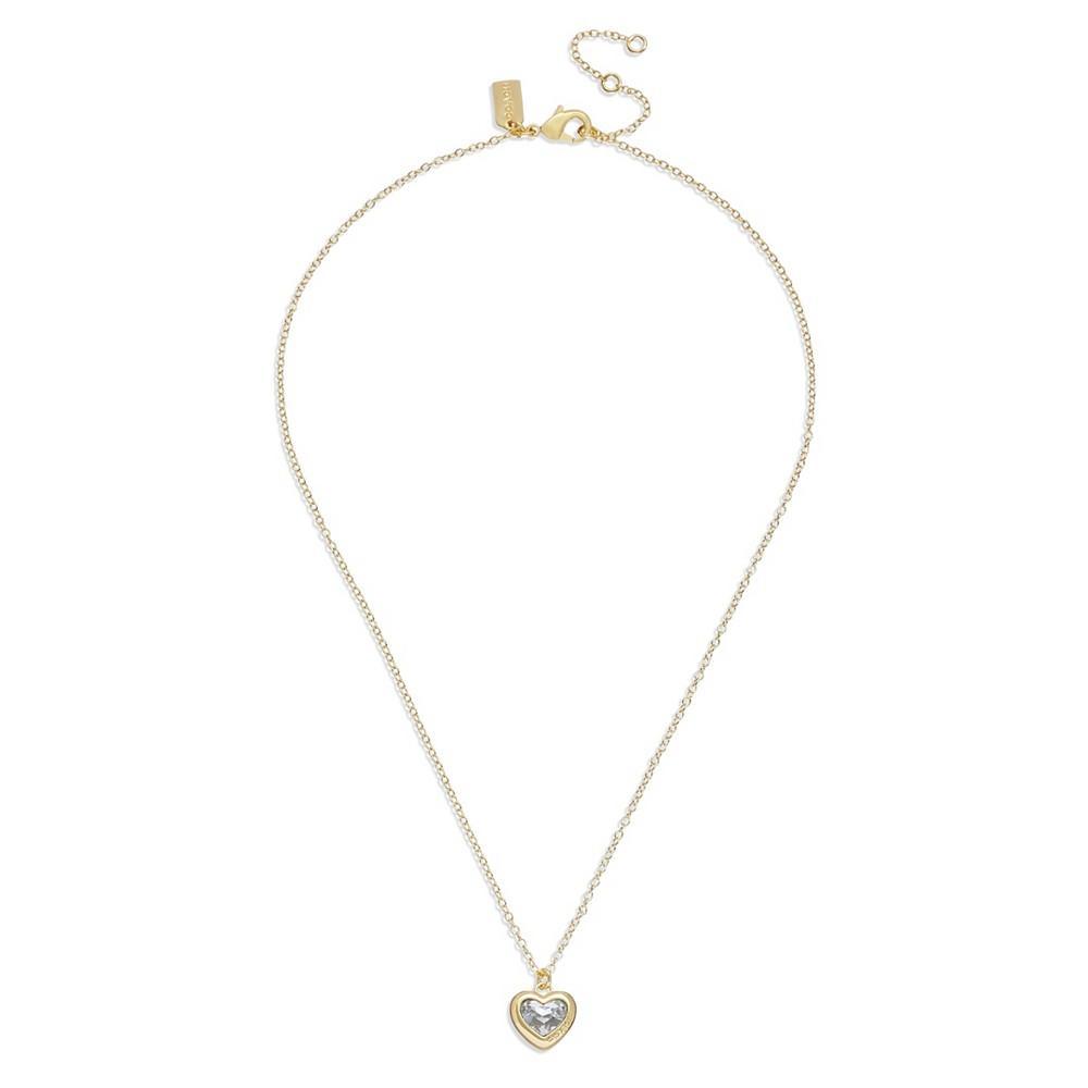 商品Coach|Faux Stone Heart Pendant Necklace,价格¥609,第4张图片详细描述