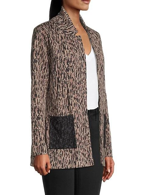 商品NIC+ZOE|Bark Printed Open-Front Blazer,价格¥1321,第4张图片详细描述