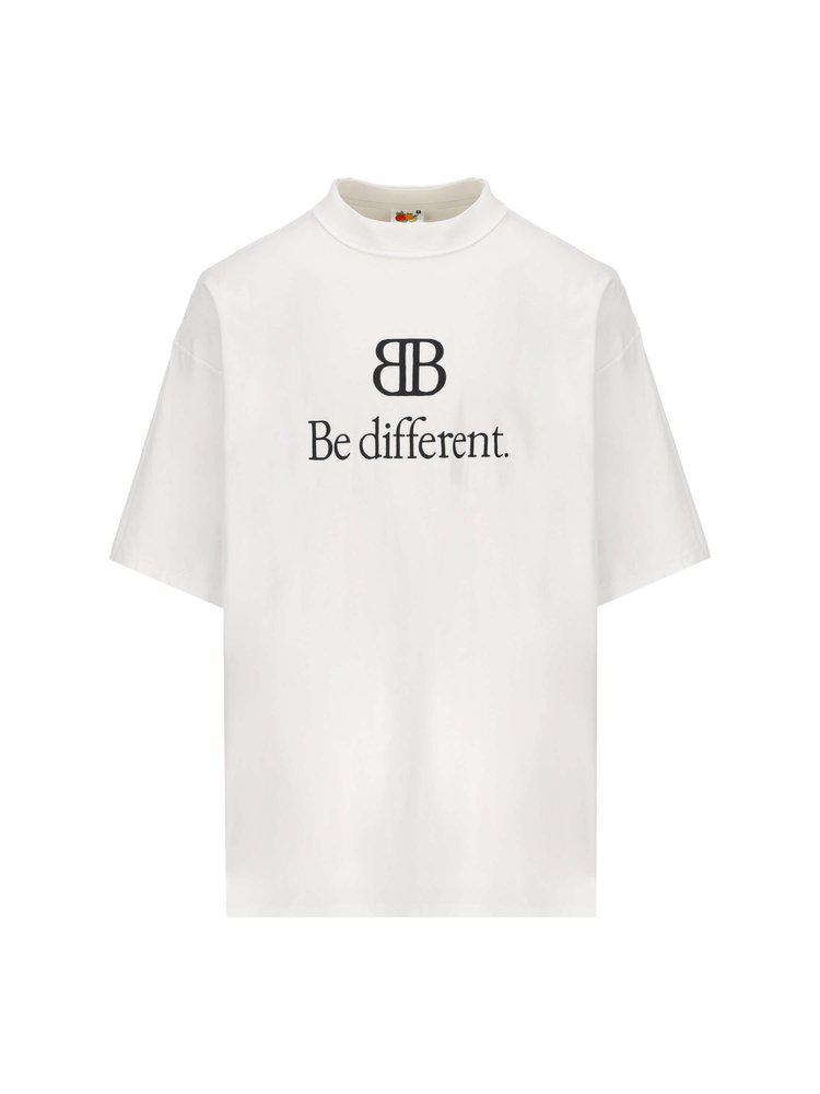 商品Balenciaga|Balenciaga BB Be Different Crewneck T-Shirt,价格¥3321,第1张图片