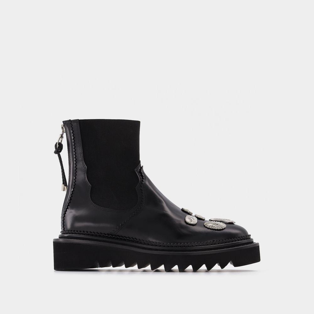 Black Leather Boots商品第1张图片规格展示