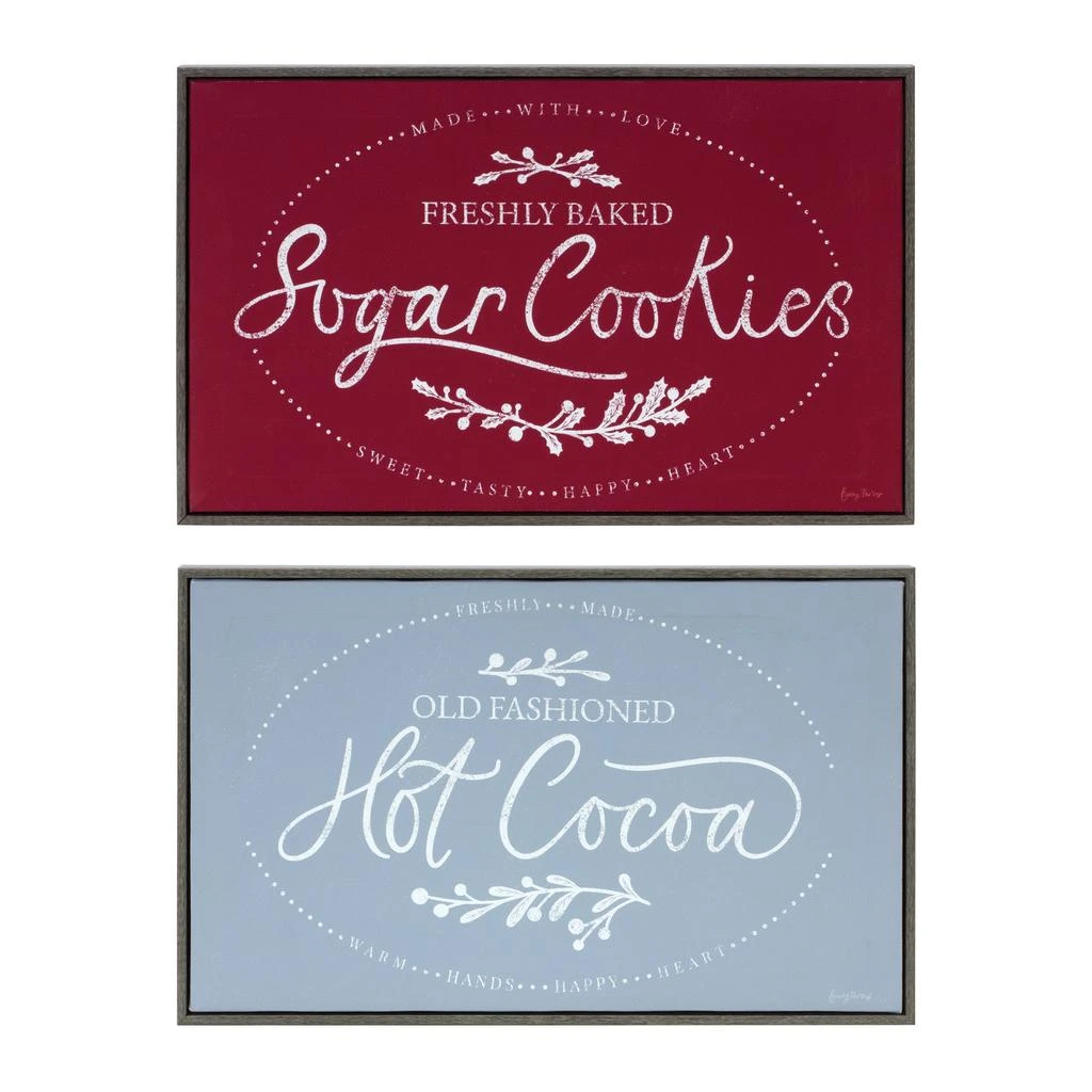 商品HouzBling|Cocoa and Cookies Frame (Set of 2) 15.5"L x 9.5"H Plastic/MDF,价格¥380,第1张图片