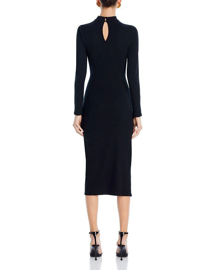 商品AQUA|Rib Knit Mock Neck Midi Dress - 100% Exclusive,价格¥588,第4张图片详细描述