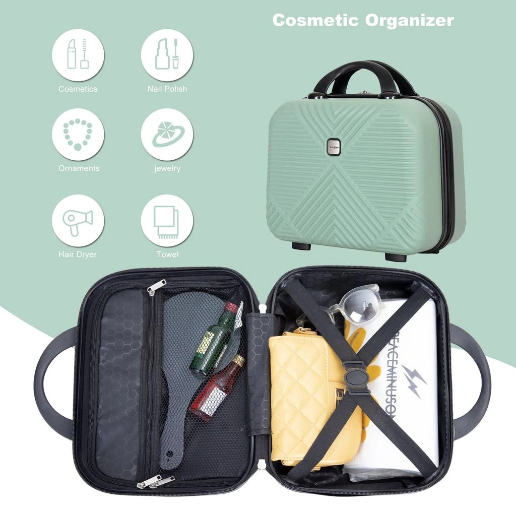 商品Streamdale Furniture|Streamdale Deluxe Two-Piece Carry-On and Cosmetic Case Set,价格¥857,第3张图片详细描述