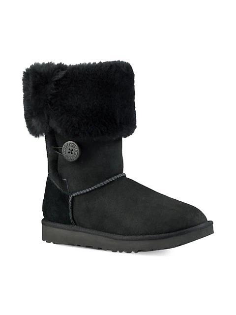 商品UGG|Bailey Button Triplet Sheepskin-Lined Suede Boots,价格¥1621,第4张图片详细描述