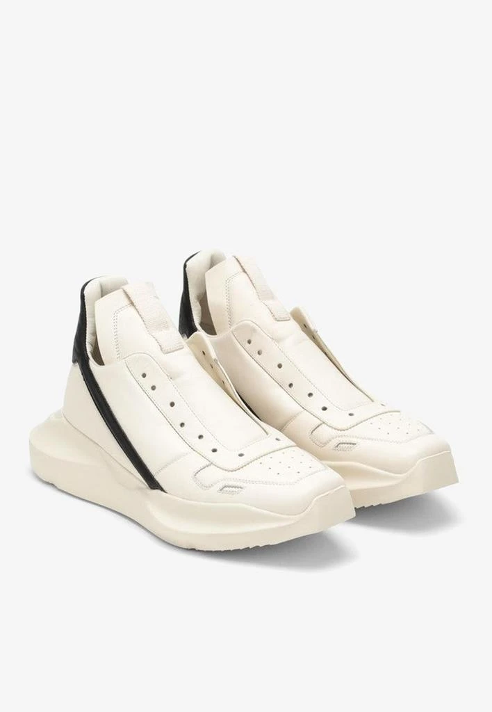 商品Rick Owens|Geth Geo Leather Low-Top Sneakers,价格¥7099,第2张图片详细描述