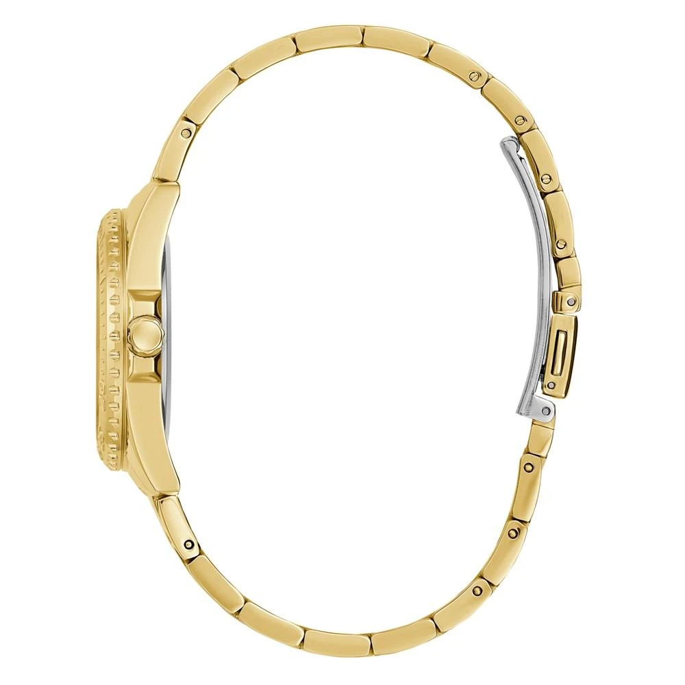 商品GUESS|Women's Quartz Gold-Tone Stainless Steel Bracelet Watch 33mm,价格¥676,第2张图片详细描述